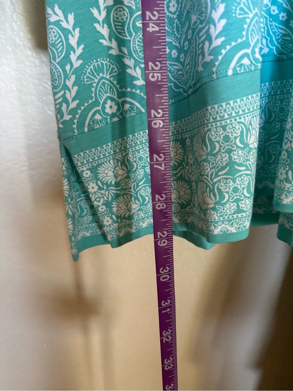 Coolibar Turquoise Paisley-Print Swim Cover-Up Tunic - Picture 4 of 7